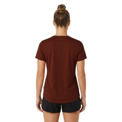 Asics Camiseta Running Asics Core Rojo Singed Red Mujer