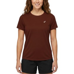 Asics Camiseta Running Asics Core Rojo Singed Red Mujer