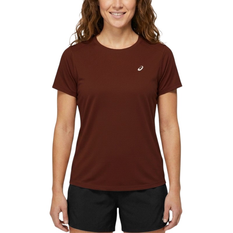 Asics Camiseta Running Asics Core Rojo Singed Red Mujer