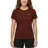 Asics Camiseta Running Asics Core Rojo Singed Red Mujer