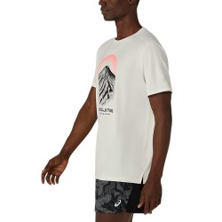 Asics Camiseta Running Fujitrail Logo Crema Cream Hombre