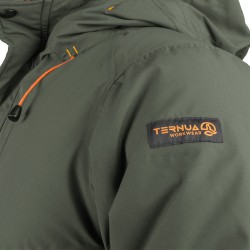 Ternua Chaqueta Fibras Biduze Gris Naranja Deep Fir Green Hombre