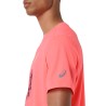 Asics Camiseta Running Fujitrail Logo Rosa Coral Fosforito Sun Coral Hombre
