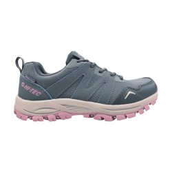 Hi-Tec Zapatilla Trekking Voyager 2 WP Azul Rosa FlintStone Elderberry Glacier Grey Mujer