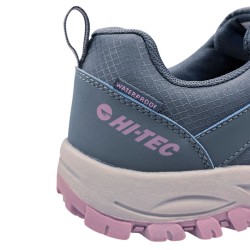 Hi-Tec Zapatilla Trekking Voyager 2 WP Azul Rosa FlintStone Elderberry Glacier Grey Mujer