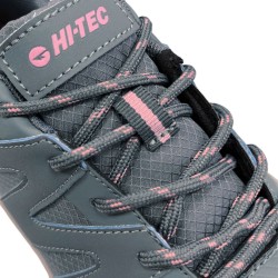 Hi-Tec Zapatilla Trekking Voyager 2 WP Azul Rosa FlintStone Elderberry Glacier Grey Mujer