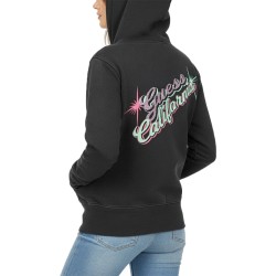 Guess Sudadera Hooded California Sweatshirt Gris Oscuro Mujer