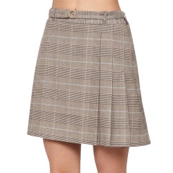 Guess Mini Falda Geraldine Mini Skirt Marrón Beige Mujer