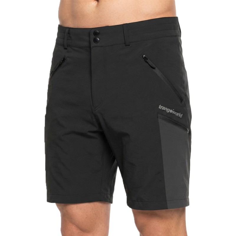 Trangoworld Pantalón Corto Stuor DF Negro/Gris Caviar/Ebony Hombre