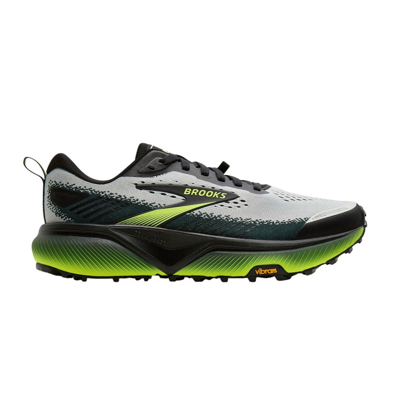 Brooks Zapatilla Trail Running Cascadia 20 Gris Verde Amarillo Grey Black Hombre
