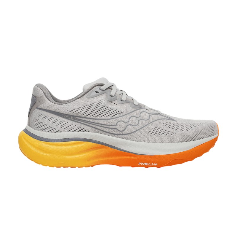 Saucony Zapatilla Running Ride 19 Gris Naranja Cadet Fuego Hombre