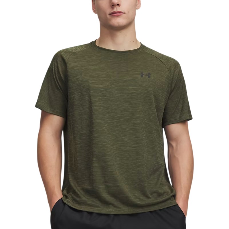 Under Armour Camiseta UA Tech Textured Verde Hombre