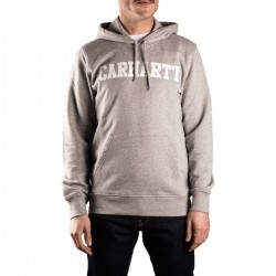 Carhartt Sudadera Hooded College Sweat Grey Heather White Gris Hombre