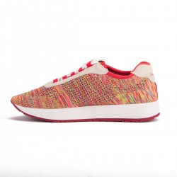 Pepe Jeans Zapatilla Sally Fishnet Red Wood Multicolor Mujer