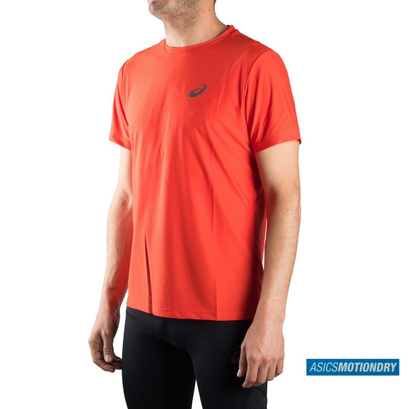 Asics camiseta SS Top Fiery Red Running Essentials Hombre