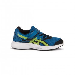 Asics Stormer PS Imperial Safety Yellow Black Azul Niño