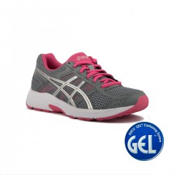 Asics Gel Contend 4 Stone Grey Pink Gris Rosa Mujer