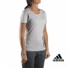 Adidas Camiseta AOP Linear Tee Gris Mujer