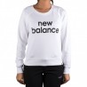 New Balance sudadera Essentials FT Crew Blanco Mujer