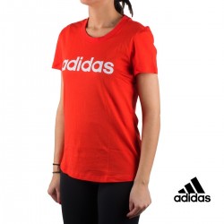 Adidas Camiseta Essentials Linear Slim Tee Rojo Active Red Mujer