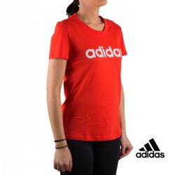 Adidas Camiseta Essentials Linear Slim Tee Rojo Active Red Mujer