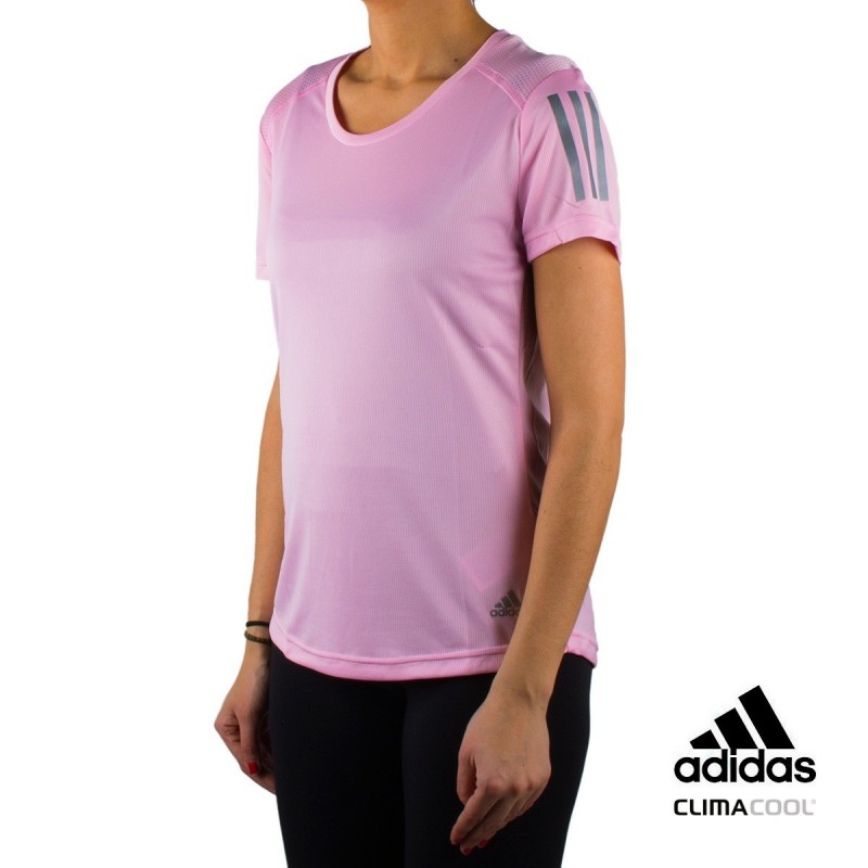 Adidas camiseta the Run Tee rosa mujer