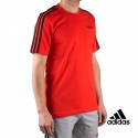 Adidas Camiseta Essentials 3 Stripes T-Shirt Rojo Hombre