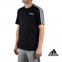 Adidas Camiseta Essentials 3 Stripes T-Shirt Negro Hombre