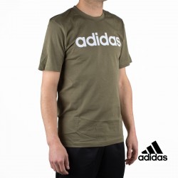 Adidas Camiseta Essentials Linear T-shirt Verde Kaki Hombre