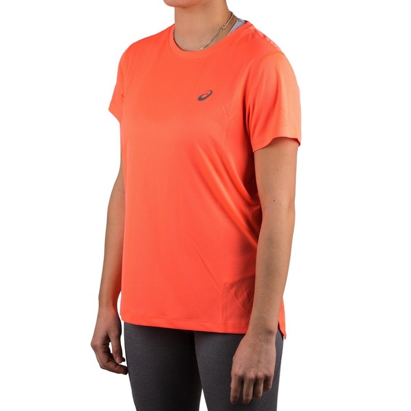 Asics camiseta Silver SS Top Flash Coral Fluor mujer