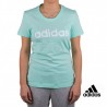 Adidas Camiseta Essentials Linear Slim Tee Verde Menta Mujer
