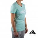 Adidas Camiseta Essentials Linear Slim Tee Verde Menta Mujer