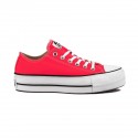 Converse Chuck Taylor All Star Clean Lift Low Top Plataforma Racer Pink Rosa Fluor Mujer