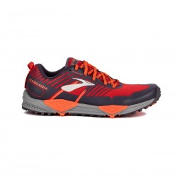 Brooks Cascadia 13 Red Orange Grey Rojo Hombre