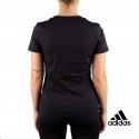 Adidas Camiseta Essentials 3 Bandas Negra Mujer