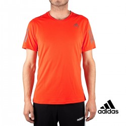 Adidas Camiseta Essentials 3 Stripes T-Shirt Naranja Reflectante Hombre