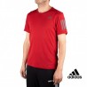 Adidas Camiseta Essentials 3 Stripes T-Shirt Granate Reflectante Hombre