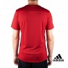 Adidas Camiseta Essentials 3 Stripes T-Shirt Granate Reflectante Hombre