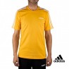 Adidas Camiseta Essentials 3 Stripes T-Shirt Amarilla Hombre