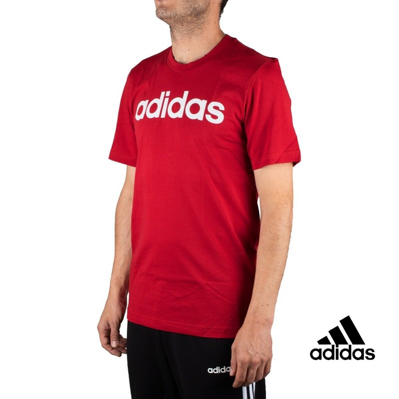 Adidas Camiseta Essentials Linear Logo Granate Hombre
