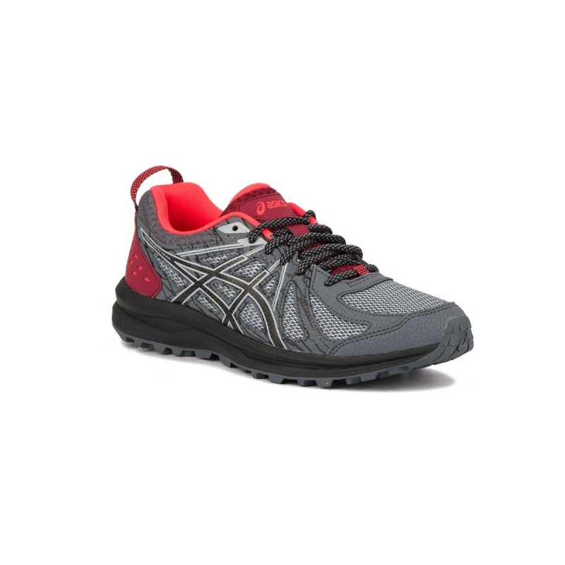 Asics Frequent Trail Piedmont Grey Black Gris Vino Mujer