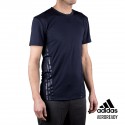 Adidas Camiseta Aerodry 3 bandas Azul Hombre