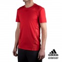 Adidas Camiseta Aerodry 3 bandas Rojo Hombre