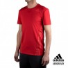 Adidas Camiseta Aerodry 3 bandas Rojo Hombre