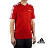 Adidas Camiseta Essential 3 bandas Rojo Hombre