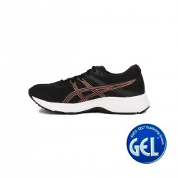Asics Contend 6 Black Rose Gold Mujer