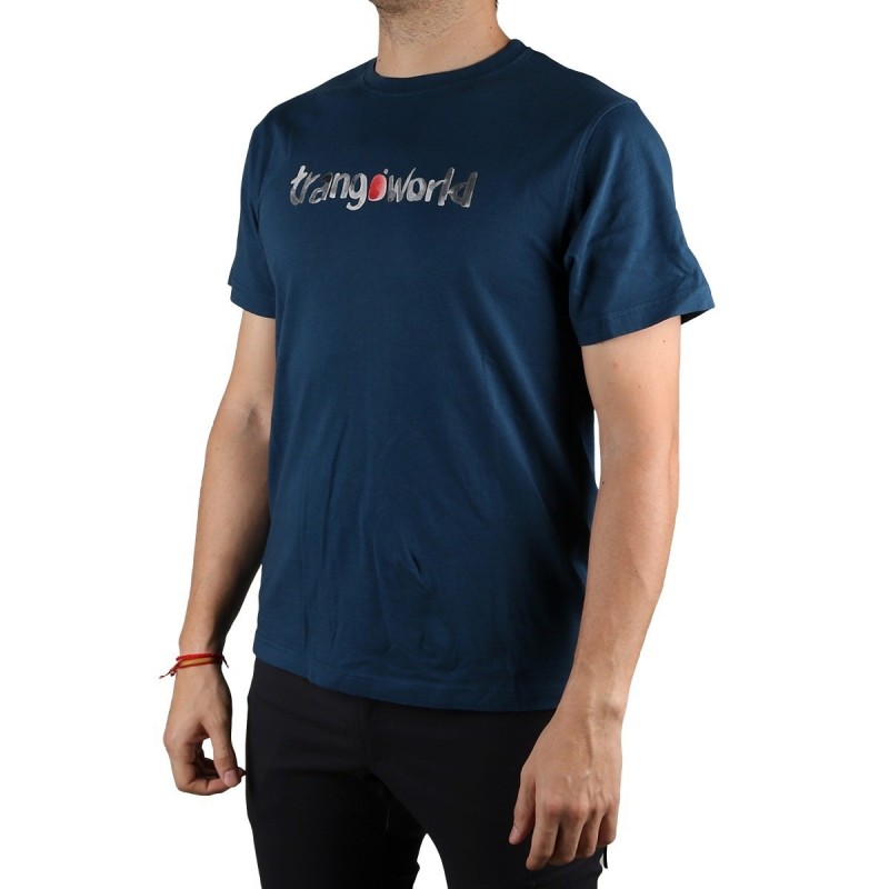 Trangoworld Camiseta Watercolour Azul Hombre