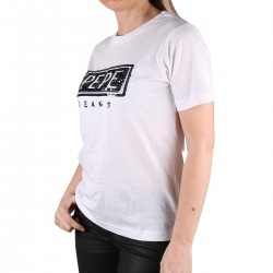 Pepe Jeans Camiseta Charis Optic White Blanco Lentejuelas Mujer