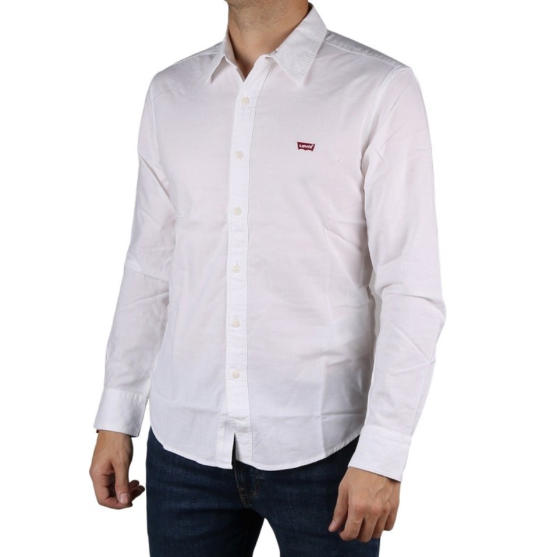 Levis Camisa Slim Fit Long Sleeved Shirt White Blanco Hombre