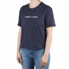 Tommy Hilfiger Camiseta Cropped algodón orgánico Black Iris Azul Marino Mujer